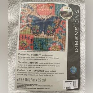 Vintage Dimensions "Butterfly Pattern” Needlepoint Kit.